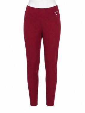 Size S Gymshark High‎ Waisted Training Leggings Burgundy Red Athletic